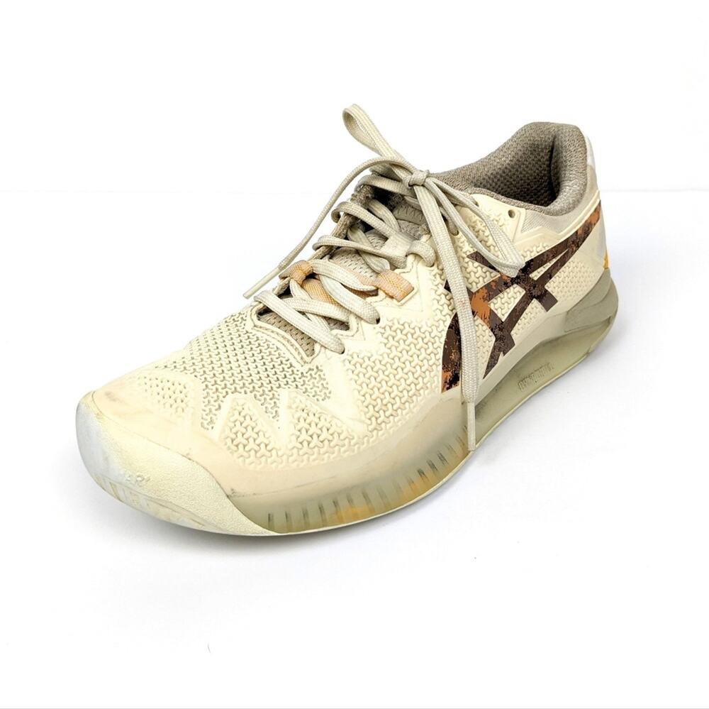 ASICS Gel Resolution 8 LE Sneakers 9 Cream Putty Tennis Athletic Shoes